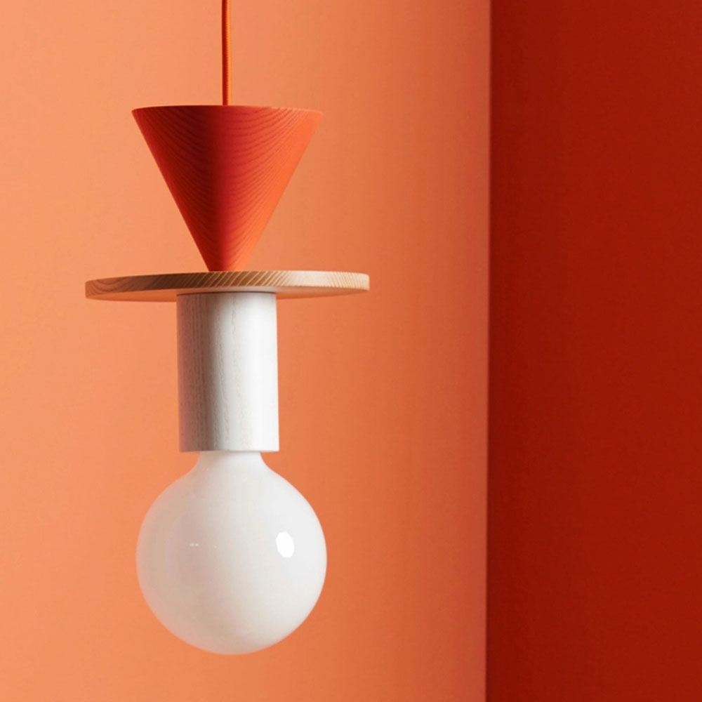 Design Gekleurde Houten Blokken Hanglamp