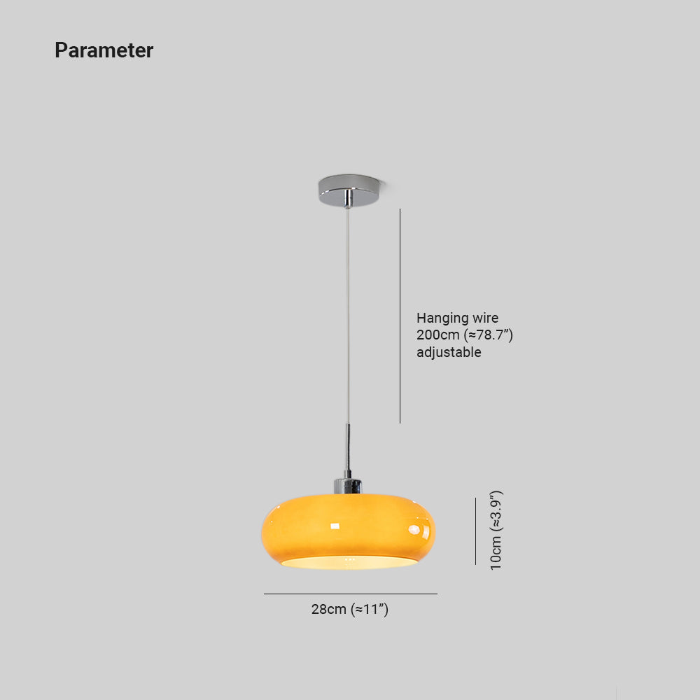 Hailie Moderne LED Hanglamp Oranje/Wit Metaal/Glas Woonkamer/Slaapkamer