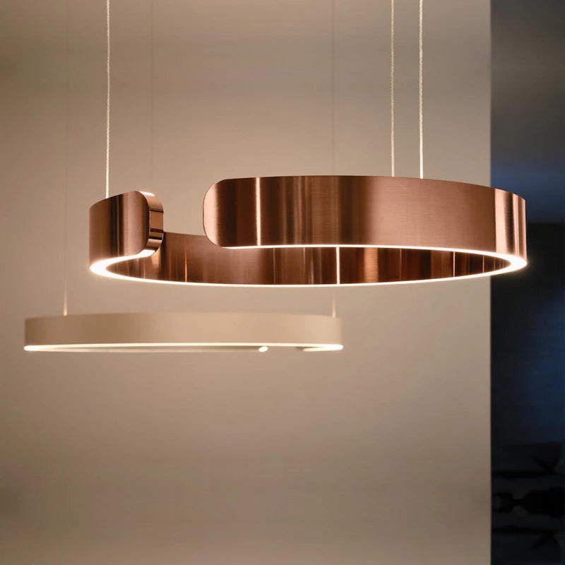 Edge Moderne Cirkel LED Hanglamp Zwart/Wit/Goud Metaal Slaap/Eet/Woonkamer