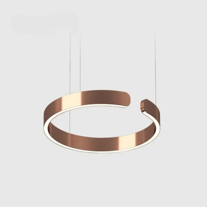 Edge Moderne Cirkel LED Hanglamp Zwart/Wit/Goud Metaal Slaap/Eet/Woonkamer