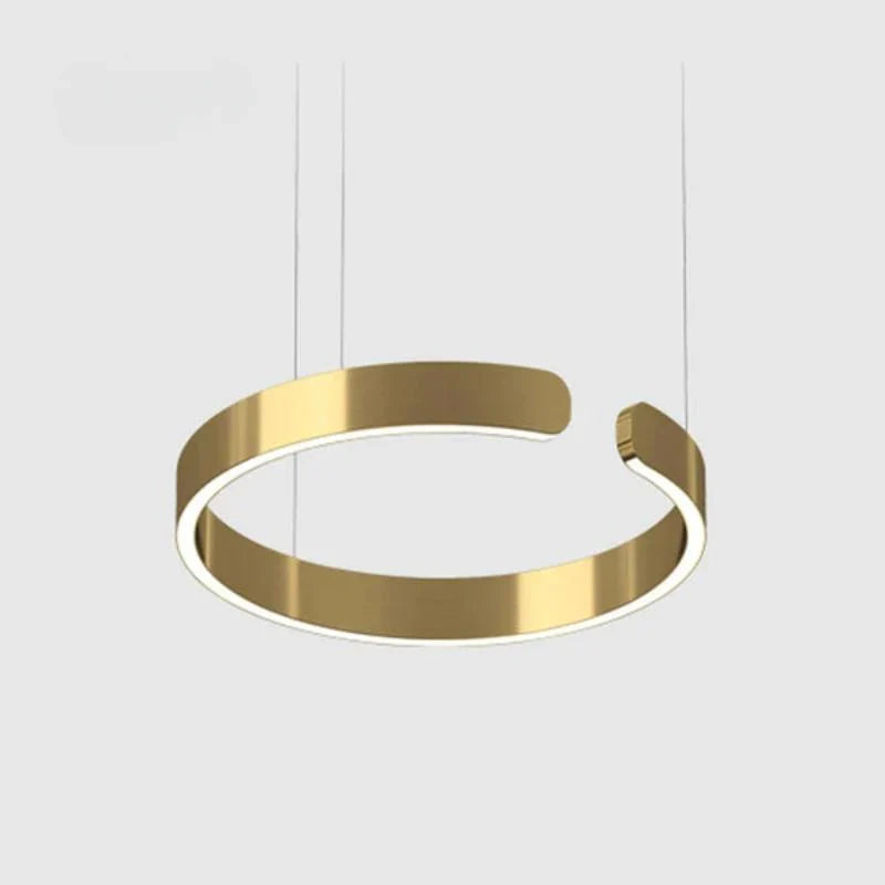 Edge Moderne Cirkel LED Hanglamp Zwart/Wit/Goud Metaal Slaap/Eet/Woonkamer