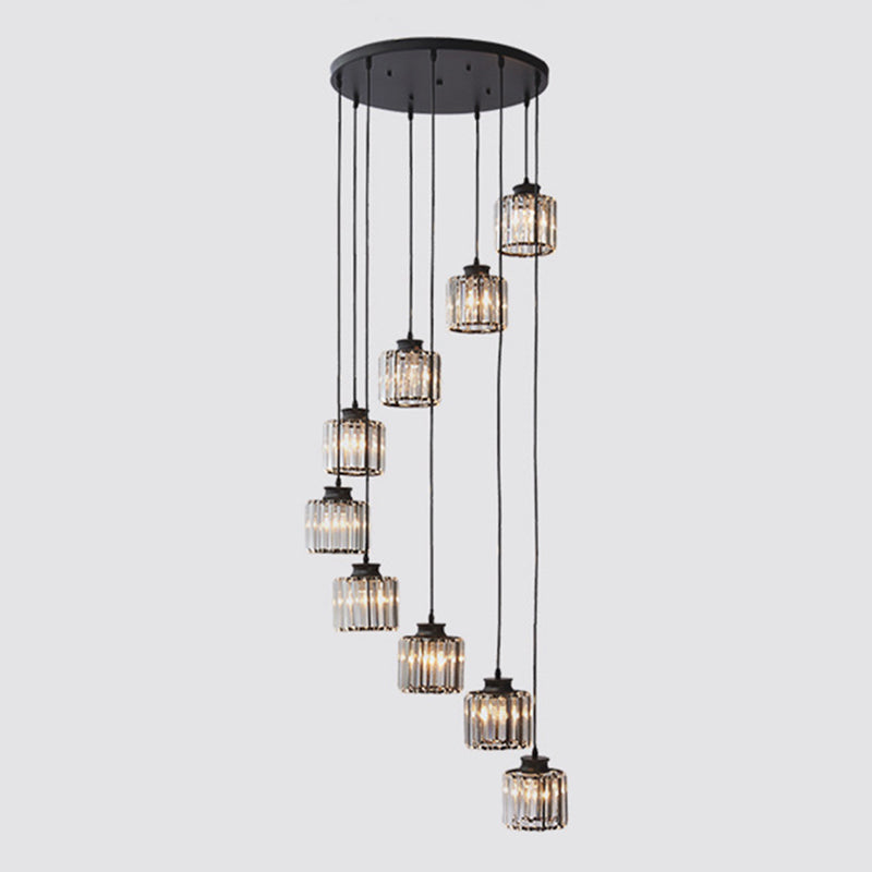 Drum Aluminium Hanglamp Eiland Modern Eenvoudig 3/5-lichts