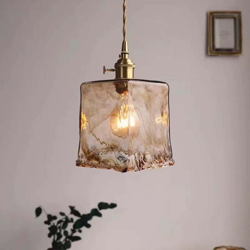 Eloise Vintage LED Plafondlampen Gouden Metaal en Glas voor Slaapkamer, Woonkamer, Eetkamer