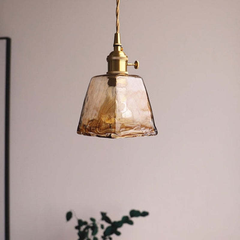 Eloise Vintage LED Plafondlampen Gouden Metaal en Glas voor Slaapkamer, Woonkamer, Eetkamer