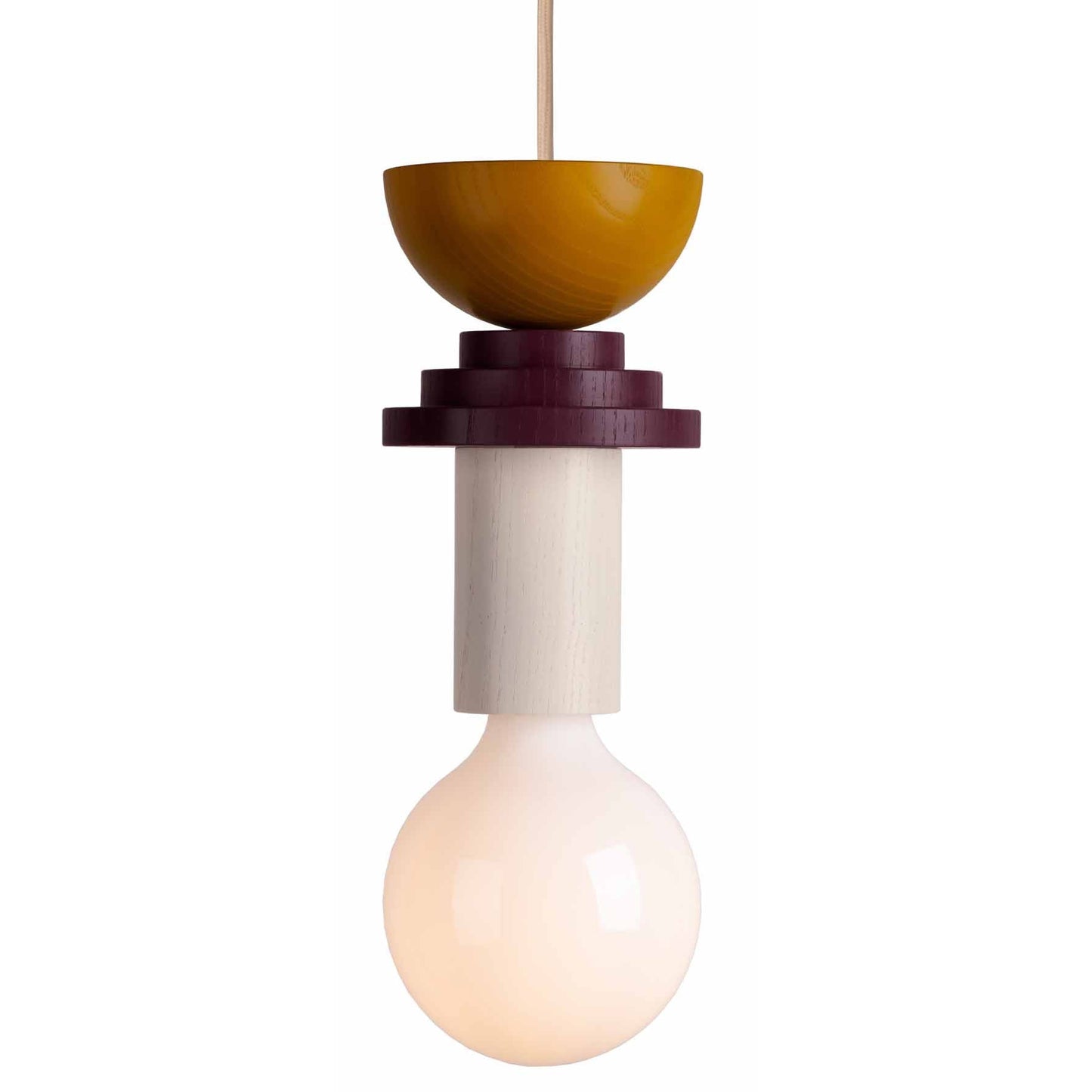 Design Gekleurde Houten Blokken Hanglamp