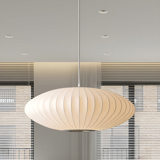 RoundRipples - Witte Baldakijn Stoffen Bubble Hanglamp