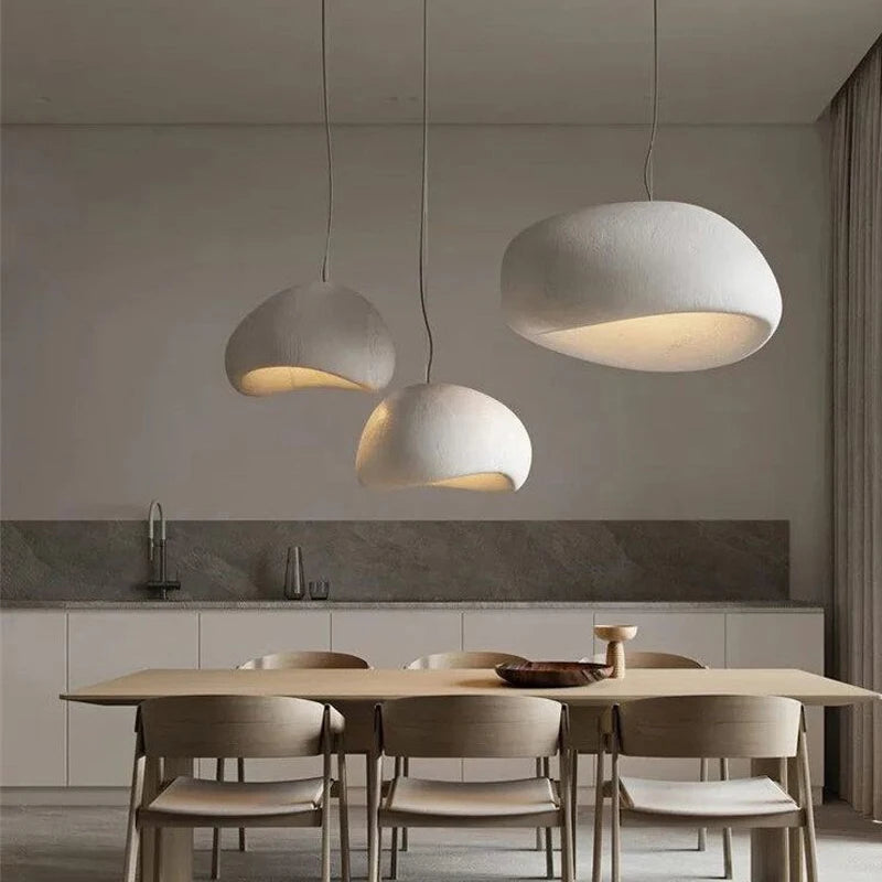 Nordic Wabi Sabi LED Pendant Chandelier for Dining Room and Living Spaces