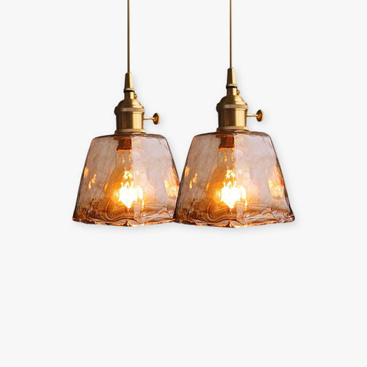 Eloise Vintage LED Plafondlampen Gouden Metaal en Glas voor Slaapkamer, Woonkamer, Eetkamer