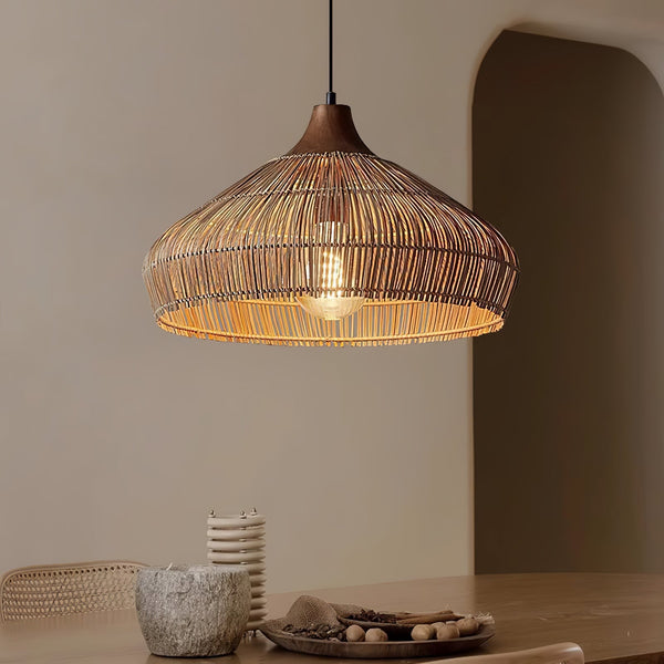 Unieke Rieten Rotan Hanglamp